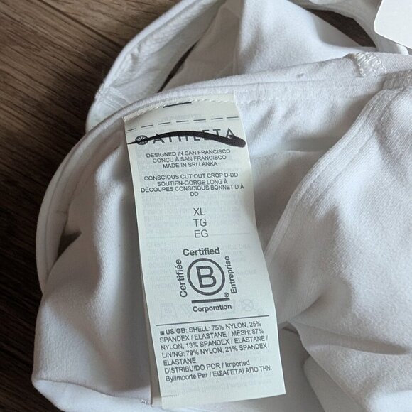 Athleta | Conscious Crop Cut Out Bra D-DD In White - Picture 9 of 12